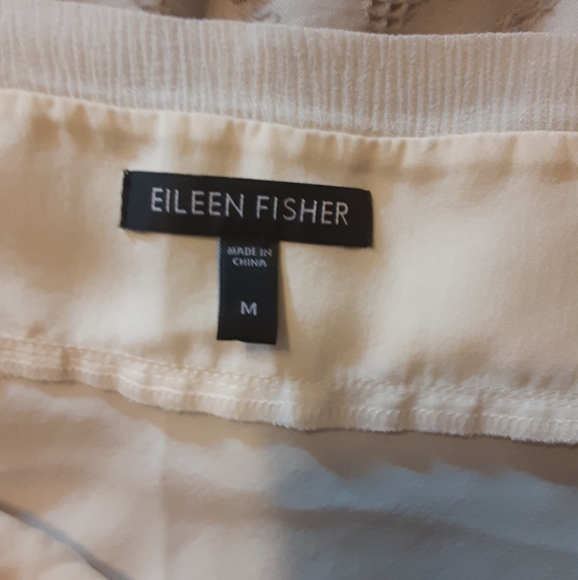 Eileen Fisher Luna crinkle camisole with chiffon trim 100%silk - Picture 6 of 8